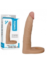 Телесная насадка-фаллоимитатор для двойного проникновения - 17 см. - Lovetoy - купить с доставкой в Мытищах