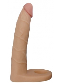 Телесная насадка-фаллоимитатор для двойного проникновения - 17 см. - Lovetoy - купить с доставкой в Мытищах
