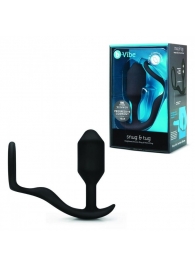 Черное эрекционное кольцо с анальным плагом Snug   Tug - b-Vibe - в Мытищах купить с доставкой