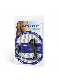 Стимулятор простаты с фиксацией эрекционным кольцом Prostate Gear - BlueLine - в Мытищах купить с доставкой