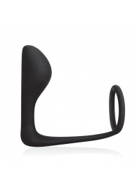 Стимулятор простаты с фиксацией эрекционным кольцом Prostate Gear - BlueLine - в Мытищах купить с доставкой