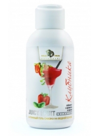 Интимный гель-смазка JUICY FRUIT с ароматом клубники - 100 мл. - БиоМед - купить с доставкой в Мытищах