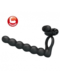 Черная насадка для двойной стимуляции Hercules Penis Sheath III - 15,3 см. - Baile - купить с доставкой в Мытищах
