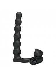 Черная насадка для двойной стимуляции Hercules Penis Sheath III - 15,3 см. - Baile - купить с доставкой в Мытищах