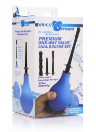 Анальный душ с 3 насадками Premium One-way Valve Anal Douche Set - XR Brands - купить с доставкой в Мытищах
