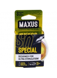 Презервативы с точками и рёбрами в пластиковом кейсе MAXUS Special - 3 шт. - Maxus - купить с доставкой в Мытищах