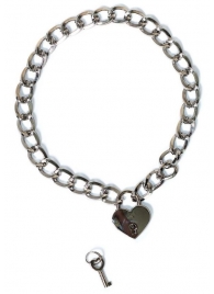 Серебристый ошейник Embrace с ключиком - Lola Games - купить с доставкой в Мытищах