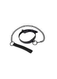Черный ошейник Sin с поводком - Lola Games - купить с доставкой в Мытищах