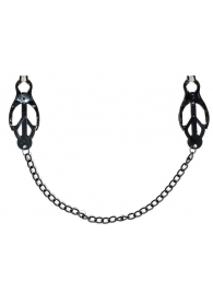 Зажимы на соски Darkside с цепочкой - Lola Games - купить с доставкой в Мытищах