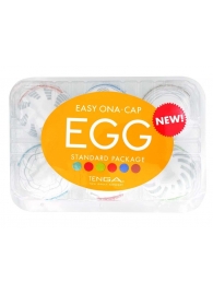 Набор из 6 мастурбаторов Tenga EGG Easy Beat с различным рельефом - Tenga - в Мытищах купить с доставкой