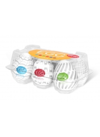 Набор из 6 мастурбаторов Tenga EGG Easy Beat с различным рельефом - Tenga - в Мытищах купить с доставкой