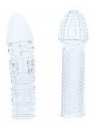Комплект из 2 прозрачных насадок на пенис PENIS EXTENDER PACK - Dream Toys - в Мытищах купить с доставкой