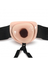 Телесный полый страпон Dr. Skin 6 Inch Hollow Strap On - 15,2 см. - Blush Novelties - купить с доставкой в Мытищах