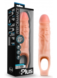 Телесный реалистичный фаллоудлинитель 9 Inch Silicone Cock Sheath Penis Extender - 22,86 см. - Blush Novelties - в Мытищах купить с доставкой