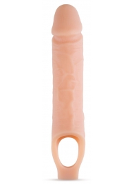 Телесный реалистичный фаллоудлинитель 10 Inch Silicone Cock Sheath Penis Extender - 25,4 см. - Blush Novelties - в Мытищах купить с доставкой