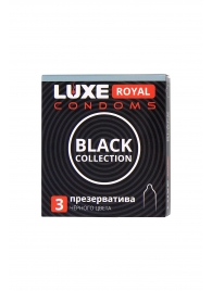Черные презервативы LUXE Royal Black Collection - 3 шт. - Luxe - купить с доставкой в Мытищах