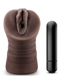Коричневый мастурбатор-вагина Hot Chocolate Brianna - Blush Novelties - в Мытищах купить с доставкой