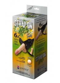 Пояс-трусики с 2 насадками Exotic-Sara - 16,5 см. - LOVETOY (А-Полимер) - купить с доставкой в Мытищах