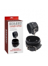 Черные наручники Surrender Wrist Restraints - Chisa - купить с доставкой в Мытищах