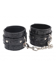 Черные наручники Surrender Wrist Restraints - Chisa - купить с доставкой в Мытищах