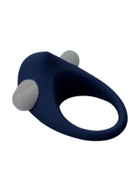 Гладкое синее эрекционное виброкольцо STIMU RING - Dream Toys - в Мытищах купить с доставкой
