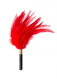 Красный перьевой тиклер Plume - 23 см. - Lola Lingerie - купить с доставкой в Мытищах