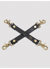 Черный фиксатор для манжет Bound to You Faux Leather Hogtie - Fifty Shades of Grey - купить с доставкой в Мытищах