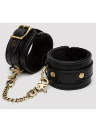 Черные оковы на ноги Bound to You Faux Leather Ankle Cuffs - Fifty Shades of Grey - купить с доставкой в Мытищах