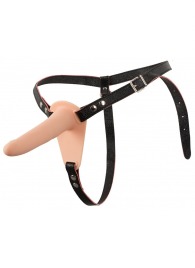 Телесный поясной страпон с вибрацией Vibrating Strap-On - 15,7 см. - Orion - купить с доставкой в Мытищах