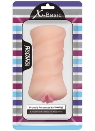 Телесный мастурбатор-вагина X-Basic Pocket Pussy без вибрации - Lovetoy - в Мытищах купить с доставкой