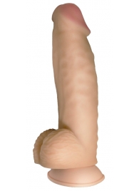 Телесный реалистичный фаллоимитатор на черных трусиках Real Big Strap-On - 34,5 см. - LOVETOY (А-Полимер) - купить с доставкой в Мытищах