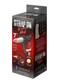 Реалистичный страпон Woman Midi с вагинальной пробкой - 19 см. - LOVETOY (А-Полимер) - купить с доставкой в Мытищах