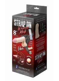 Вибрострапон Woman Midi с вагинальной пробкой - 22 см. - LOVETOY (А-Полимер) - купить с доставкой в Мытищах