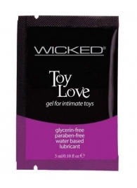 Лубрикант на водной основе для использования с игрушками WICKED Toy Love - 3 мл. - Wicked - купить с доставкой в Мытищах
