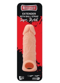 Телесная насадка EXTENDER WITH BALL STRAP 5.5 - 14 см. - Dream Toys - в Мытищах купить с доставкой