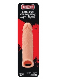 Телесная насадка EXTENDER WITH BALL STRAP 6.5 - 17 см. - Dream Toys - в Мытищах купить с доставкой