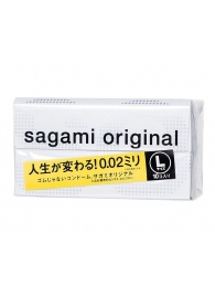 Презервативы Sagami Original 0.02 L-size увеличенного размера - 10 шт. - Sagami - купить с доставкой в Мытищах