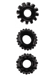 Набор из 3 черных эрекционных колец SET OF 3 COCKRINGS - Dream Toys - в Мытищах купить с доставкой