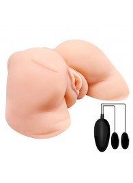 Телесная вибровагина Julie с 2 рабочими отверстиями - Baile - в Мытищах купить с доставкой
