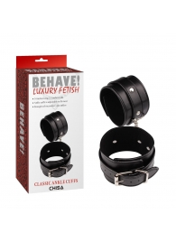 Черные оковы Classic Ankle Cuffs - Chisa - купить с доставкой в Мытищах