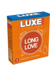 Презервативы с продлевающим эффектом LUXE Royal Long Love - 3 шт. - Luxe - купить с доставкой в Мытищах