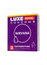 Презервативы с увеличенным количеством смазки LUXE Royal Nirvana - 3 шт. - Luxe - купить с доставкой в Мытищах