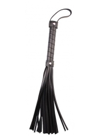 Черная многохвостая плеть Pleasure Whip - 46 см. - Chisa - купить с доставкой в Мытищах