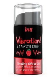 Жидкий интимный гель с эффектом вибрации Vibration! Strawberry - 15 мл. - INTT - купить с доставкой в Мытищах