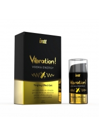 Жидкий интимный гель с эффектом вибрации Vibration! Vodka Energy - 15 мл. - INTT - купить с доставкой в Мытищах