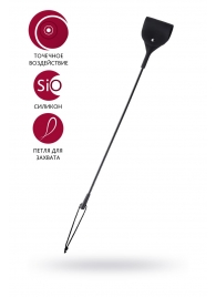 Черный гладкий стек с тонкой ручкой - 48 см. - ToyFa - купить с доставкой в Мытищах