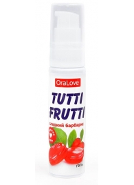 Гель-смазка Tutti-frutti со вкусом барбариса - 30 гр. - Биоритм - купить с доставкой в Мытищах