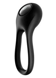 Черное эрекционное виброкольцо Majestic Duo - Satisfyer - в Мытищах купить с доставкой