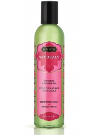 Массажное масло Naturals Strawberry Dreams с ароматом клубники - 236 мл. - Kama Sutra - купить с доставкой в Мытищах