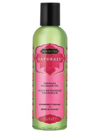 Массажное масло Naturals Strawberry Dreams с ароматом клубники - 59 мл. - Kama Sutra - купить с доставкой в Мытищах